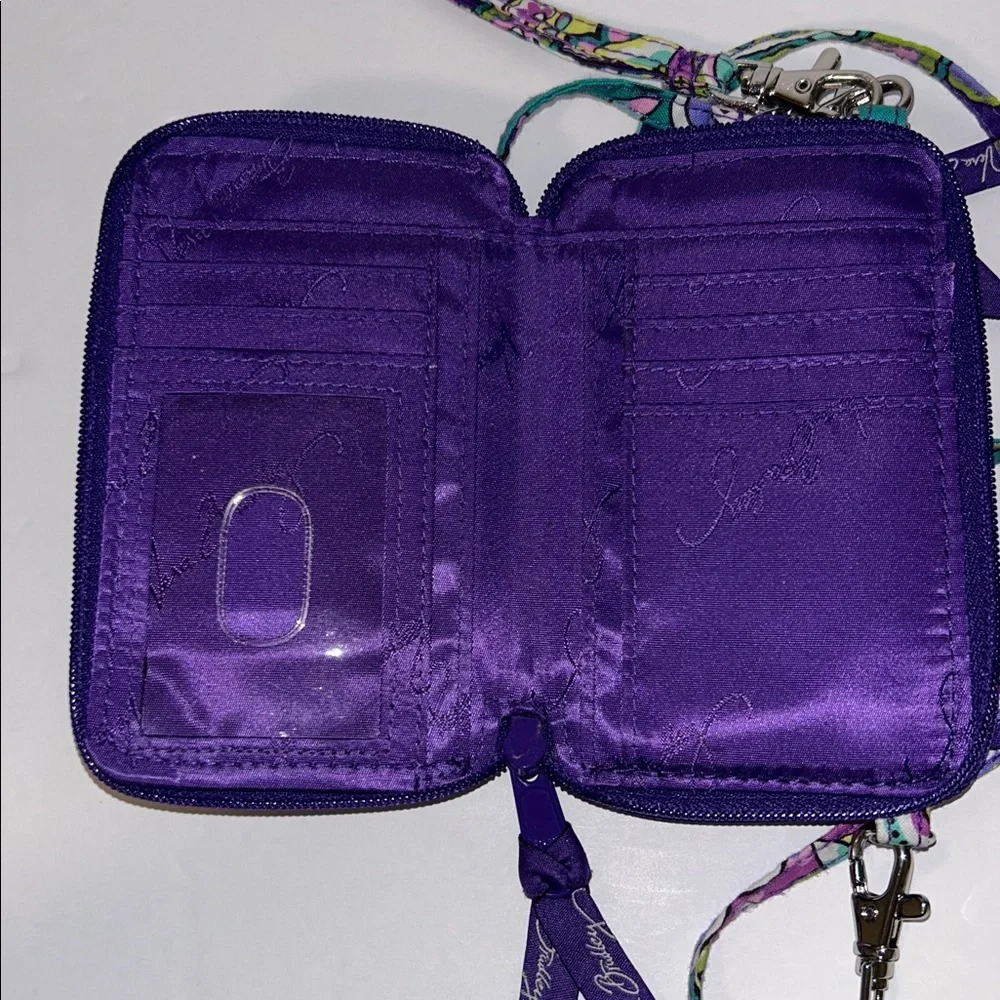Vera Bradley All in One Crossbody Wristlet Multi Colored Quilted Wallet